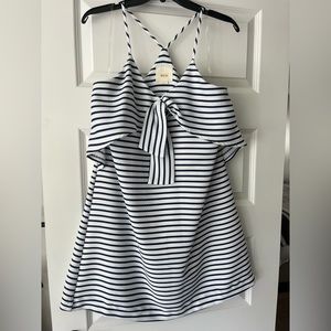 Navy & White striped dress